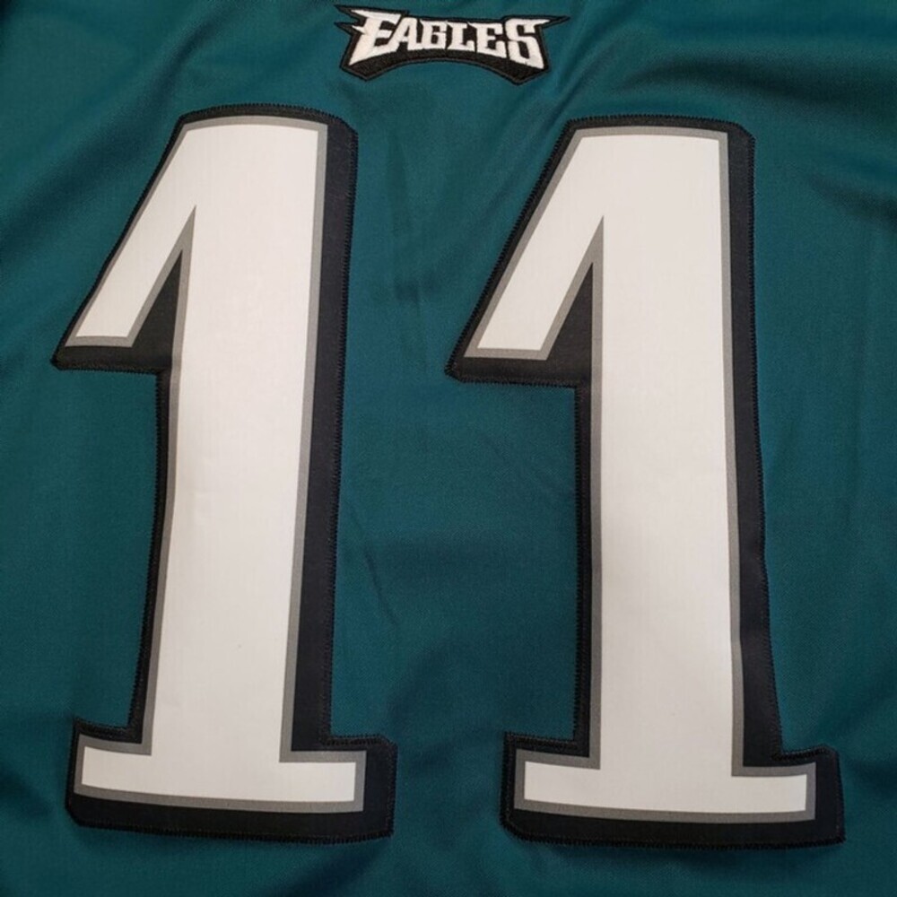 Nike Vapor Limited Philadelphia Eagles Carson Wentz Jersey Stitched Green Sz XL - Picture 2 of 8
